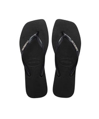 Havaianas Women's Slim Square Metalic Logo Thongs