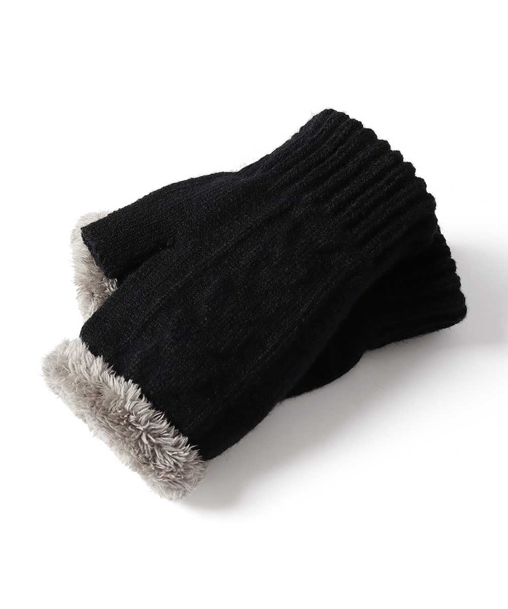 Fingerless Plush Gloves