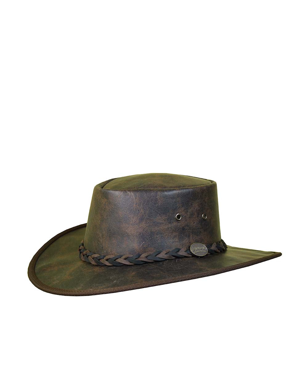 Barmah Squashy Roo Leather Hat Chocolate S 55CM