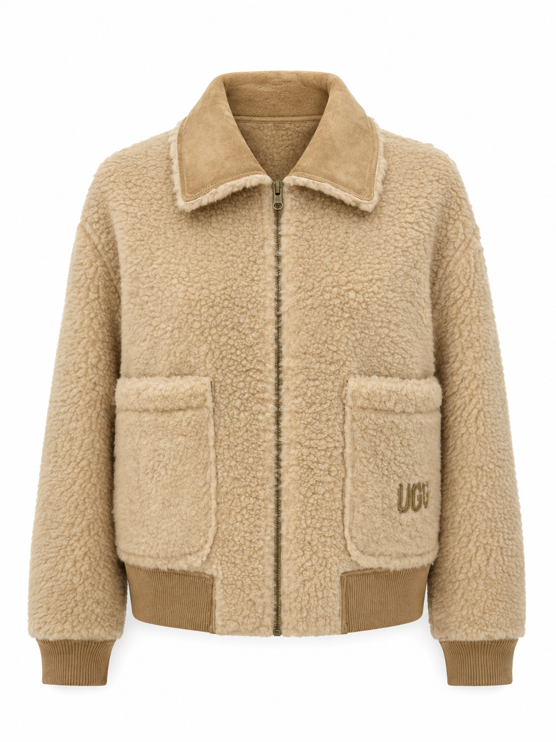 UGG Women's Bondi Reversible Bomber Jacket - Almond/Natural