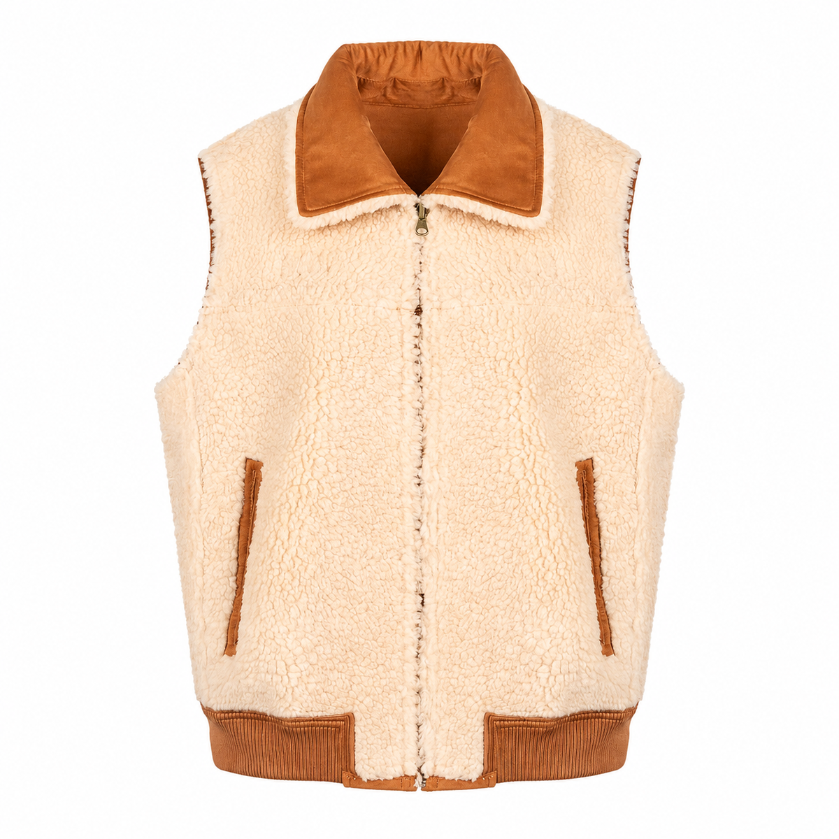 UGG Women's Lorne Reversible Zip Vest - Chestnut/Natural