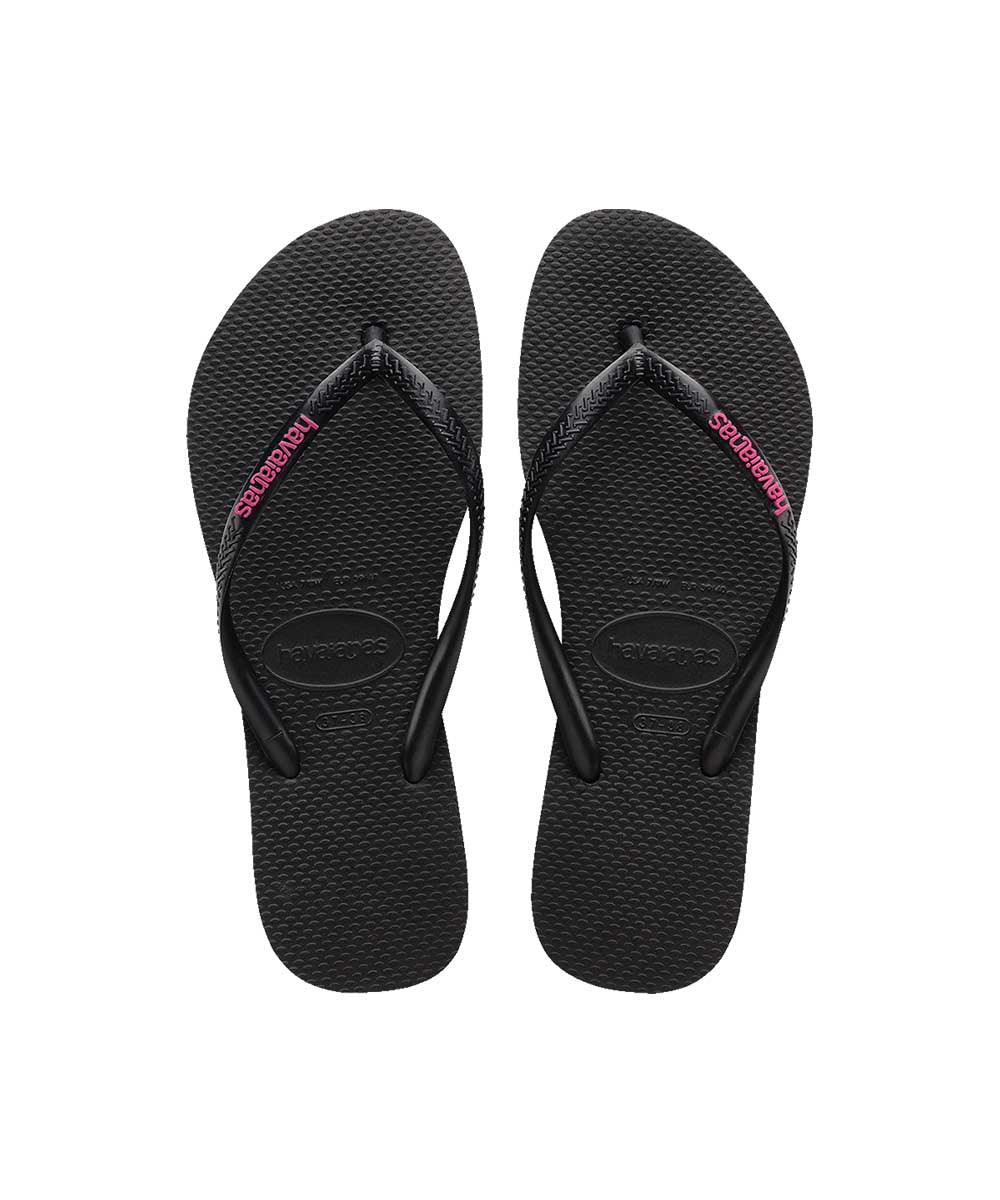 Havaianas Women's Slim Rubber Logo Thong
