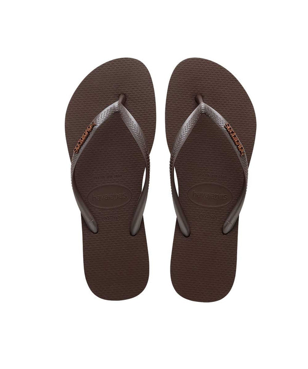 Havaianas Women's Slim Metal Logo Thongs