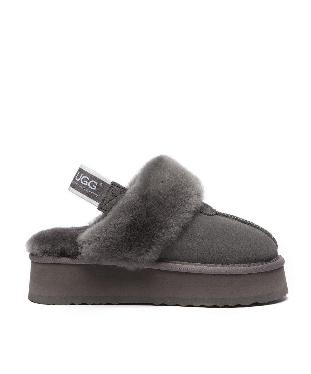 Women's UGG Platform Scuff Slipper Grey AU EUR 35